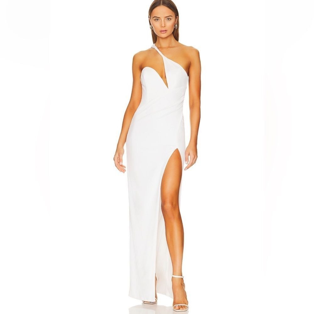 Katie May x Revolve - Brittany Gown in Silver Dusted Ivory Sz Large